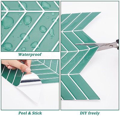 3D PET Self-Adhesive Waterproof Arrow Pattern Wall Sign Stickers DIY-WH0308-145-1