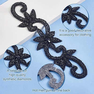 Flower Hotfix Rhinestone DIY-WH0504-33C-1