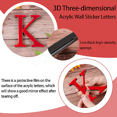 Acrylic Mirror Wall Stickers Decal DIY-CN0001-13B-K-1