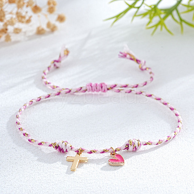 Brass Charm Bracelets LU5248-4-1
