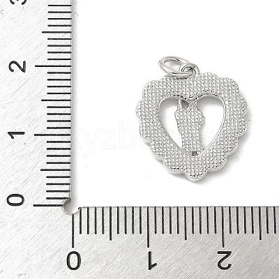 Brass Pave Natural White Shell Religion Pendants KK-S522-23P-B-1