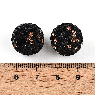 Polymer Clay Pave Rhinestone Beads RB-T018-01I-1
