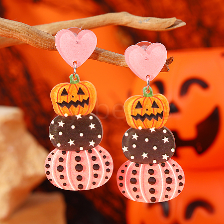 Funny Halloween Acrylic Stud Earrings UY2581-2-1