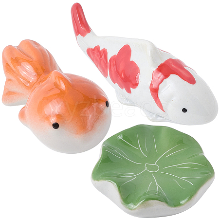 3Pcs 3 Styles Ceramic Display Decorations DJEW-GF0001-73-1