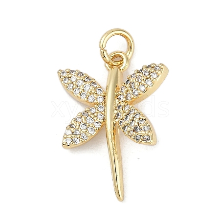 Rack Plating Brass Micro Pave Cubic Zirconia Pendants KK-H509-10G-02-1