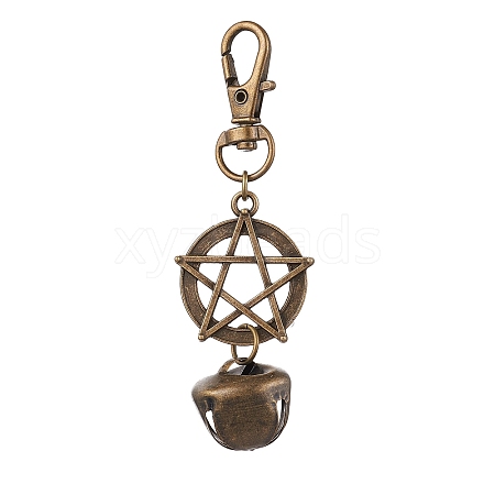 Iron Bell Pendant Decoration HJEW-JM02279-1