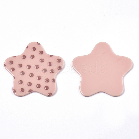 Opaque Printed Acrylic Cabochons MACR-N011-002-C01-1