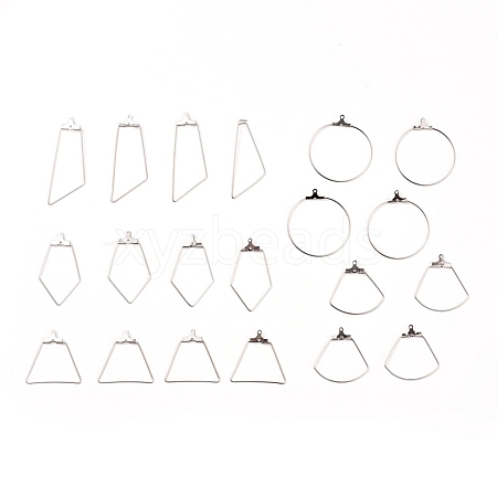 Tarnish Resistant 304 Stainless Steel Wire Pendants STAS-X0017-15P-1