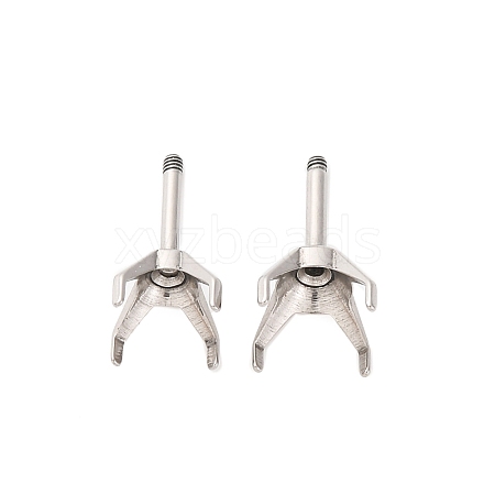 304 Stainless Steel Stud Earring Findings STAS-B091-02B-07P-1