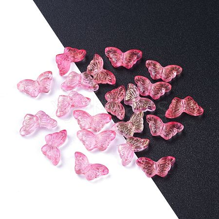 Electroplate Transparent Glass Beads EGLA-L027-E-B03-1