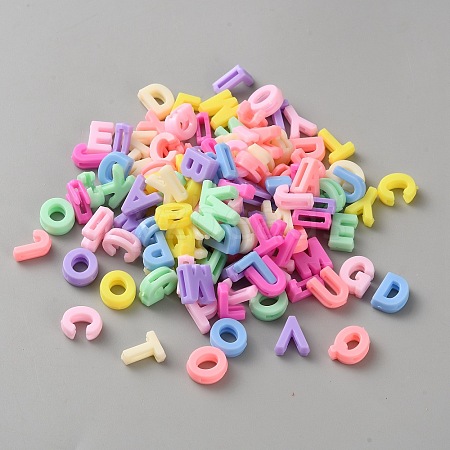 Opaque Acrylic Beads SACR-WH0014-05B-1