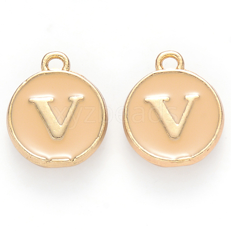 Golden Plated Alloy Enamel Charms LS-ENAM-S118-06V-1