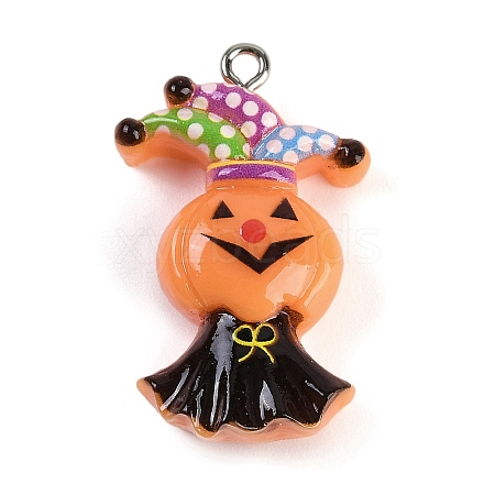 Halloween Theme Resin Pendants RESI-M046-01N-1