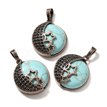 Synthetic Turquoise Pendants G-P560-01R-08-1