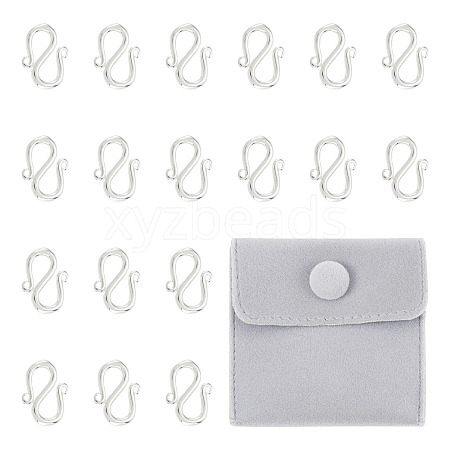 20Pcs Brass S-Hook Clasps KK-TA0008-74-1