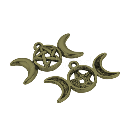 Tibetan Style Alloy Pendants TIBE-Q070-51AB-NR-1