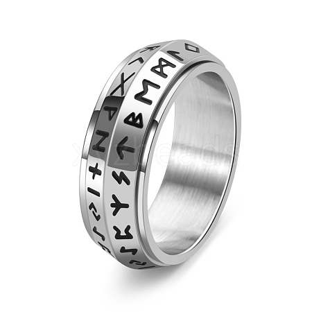 Rotatable Titanium Steel Finger Ring PW-WG27E87-06-1