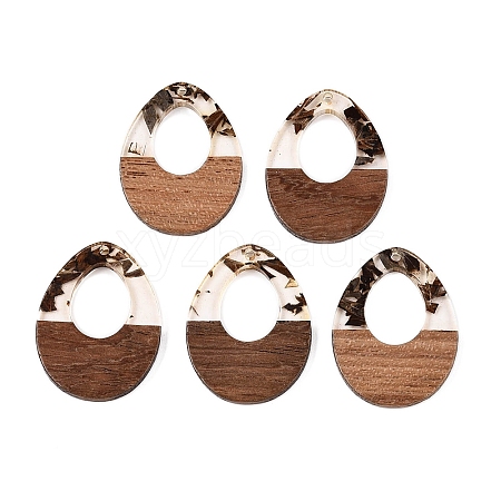 Epoxy Resin & Walnut Wood Pendants RESI-T057-12C-1