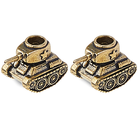 2Pcs Outdoor EDC Tool Brass Parachute Rope European Beads OPDL-DC0001-01-1