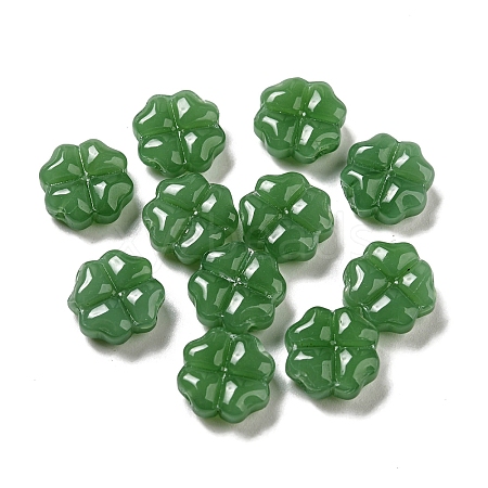 Imitation Jade Glass Beads GLAA-D017-01B-1