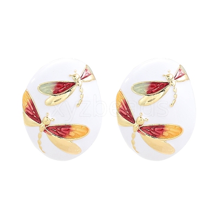 Alloy Enamel Stud Earrings PW-WGBCA2B-02-1