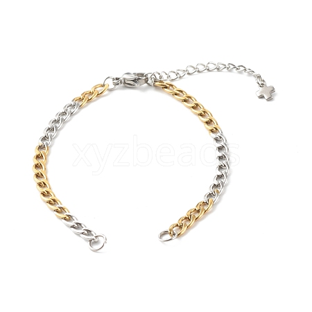 304 Stainless Steel Chain Bracelet Makings AJEW-JB00996-02-1