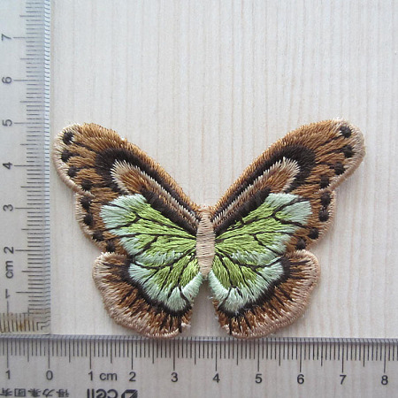 Butterfly Shape Computerized Embroidery Cloth Iron on/Sew on Patches WG11256-07-1