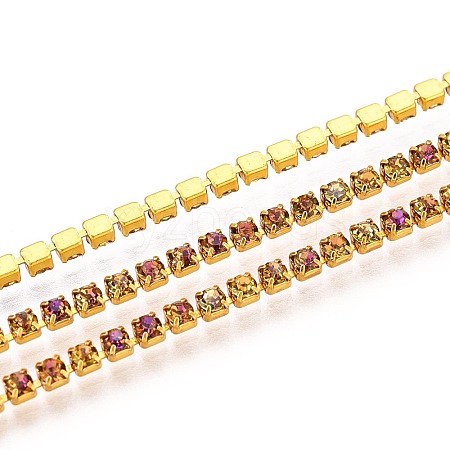 Iron Rhinestone Cup Chains CH-T006-05B-12-1