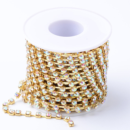 Iron Rhinestone Strass Chains CHC-T002-SS6-02C-1-1