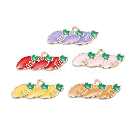 Alloy Enamel Pendants ENAM-O048-04KCG-1