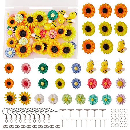 DIY Sunflower Earring Making Kit DIY-SZ0008-44-1