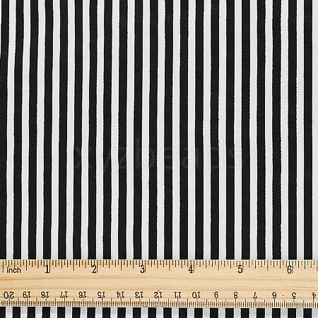 Cotton Fabric with Strip Pattern DIY-PH0037-96A-1