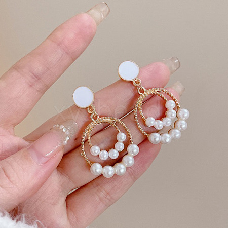 Alloy Plastic Stud Earrings for Women WGC0511-01-1