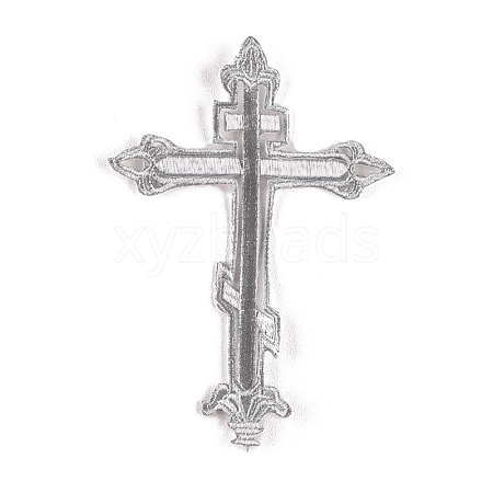 Cross Shape Computerized Embroidery Cloth Iron on/Sew on Patches DIAM-PW0015-16B-01-1