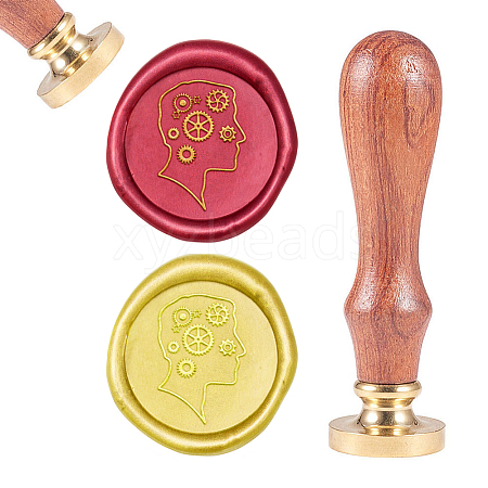 CRASPIRE Brass Wax Seal Stamp AJEW-CP0002-04-D018-1