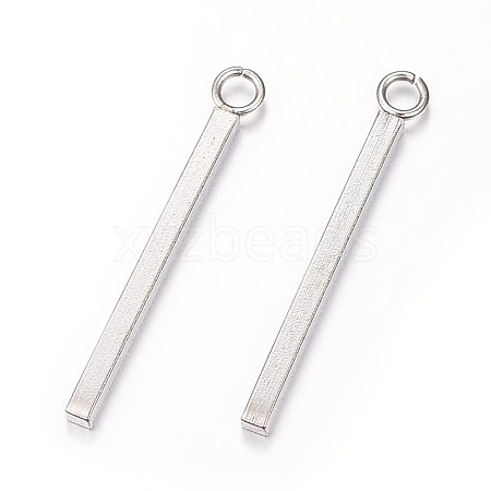 Tarnish Resistant 304 Stainless Steel Bar Pendants X-STAS-P186-05P-33mm-1