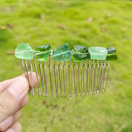 Gemstone Hair Combs PW-WGB2E73-08-1