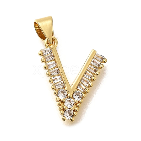 Rack Plating Brass Micro Pave Cubic Zirconia Pendants KK-L226-100G-V-1