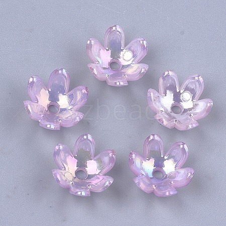 Transparent Acrylic Bead Caps TACR-T007-07E-1