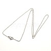 Tarnish Resistant Trendy Unisex 304 Stainless Steel Cable Chain Necklaces NJEW-M047-B-01-2