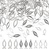 150Pcs 3 Style Tibetan Style Alloy Pendants TIBEP-CA0001-06-1