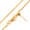 1mm Rack Plating Brass Cable Chain Adjustable Slider Necklaces for Women Men MAK-L044-04G-2
