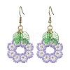 Handmade Seed Beads Dangle Earrings EJEW-MZ00143-03-1