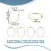 Unicraftale 40Pcs 2 Colors Alloy Open Back Bezel Pendants FIND-UN0003-23-3