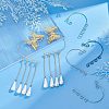 Unicraftale 30Pcs 5 Colors 316 Stainless Steel Ear Cuff Findings STAS-UN0039-44-2