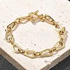 304 Stainless Steel Figaro Chains Bracelets for Women BJEW-R009-02G-1