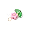 Handmade Flower Printed Polymer Clay Beads Pendants PALLOY-MZ00803-02-5