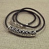 Jewelry Miao Yin Cang Yin Rose Hollow Bend Black Leather Rope Little Fish Lotus Female Short Necklace IZ4680-6-1