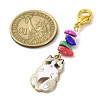 Cat Shapes Alloy Enamel Pendants Decorations HJEW-JM01768-3