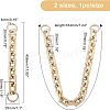 CHGCRAFT 2Pcs 2 Style Acrylic Chain Purse Bag Handle FIND-CA0002-53LG-2